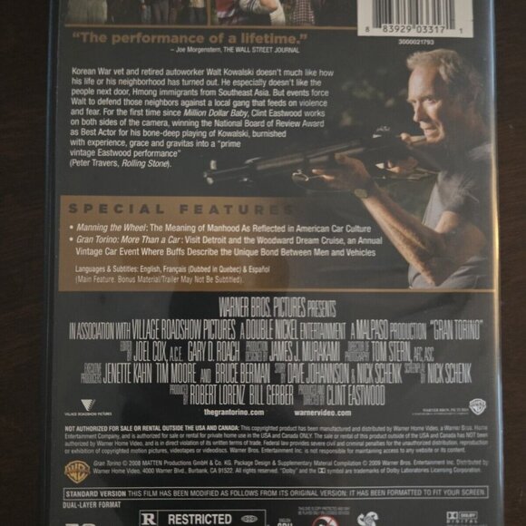 Gran Torino Full-Screen Edition DVD - 2008 - Picture 2 of 2